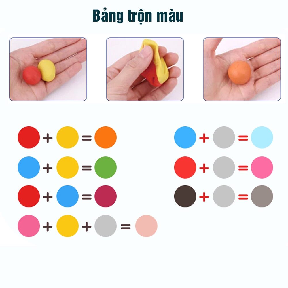 Bộ đất nặn 10màu cho bé hàng Việt Nam
