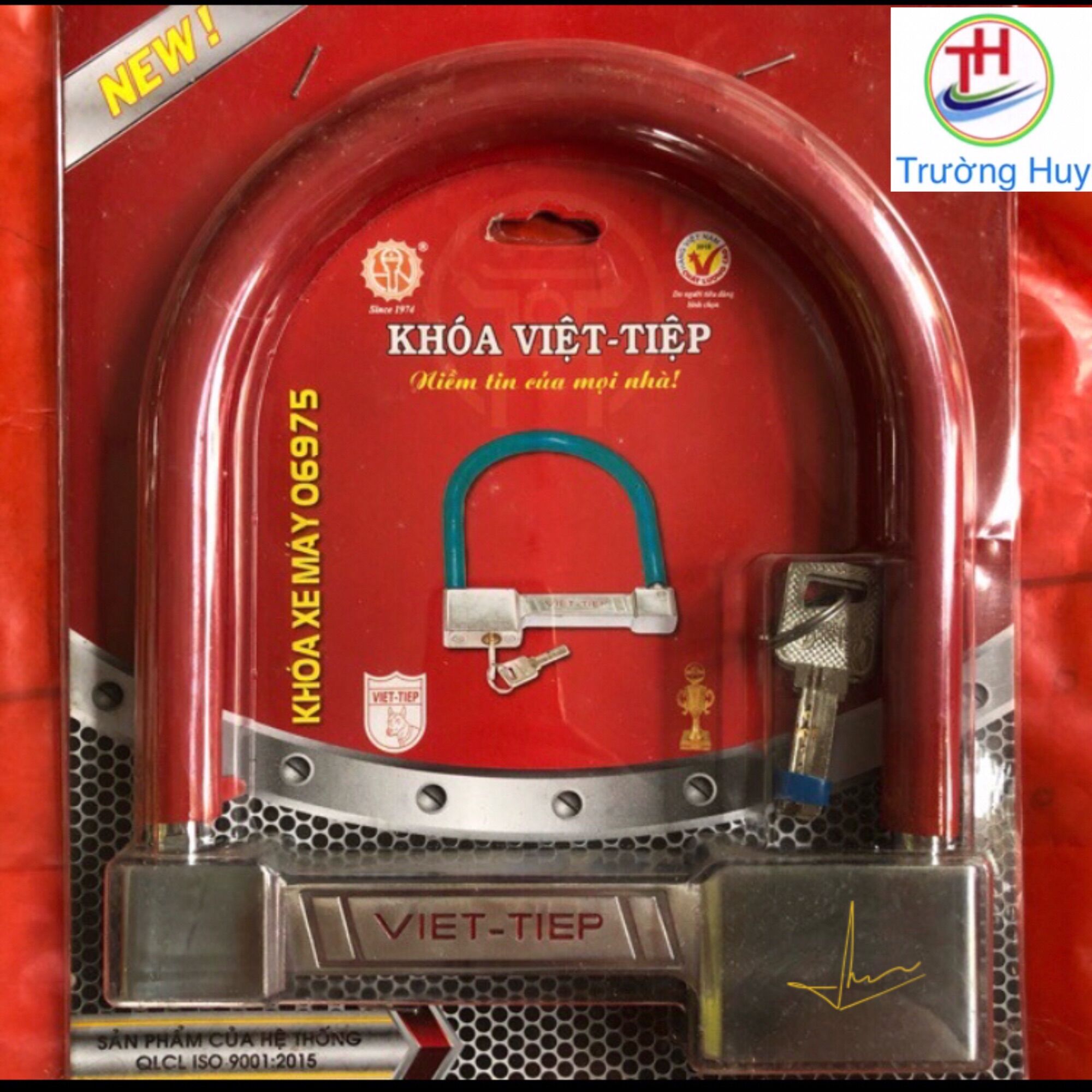 [chính hãng] khoá xe máy chữ U Việt Tiệp 06975 - Bảo hành 2 năm