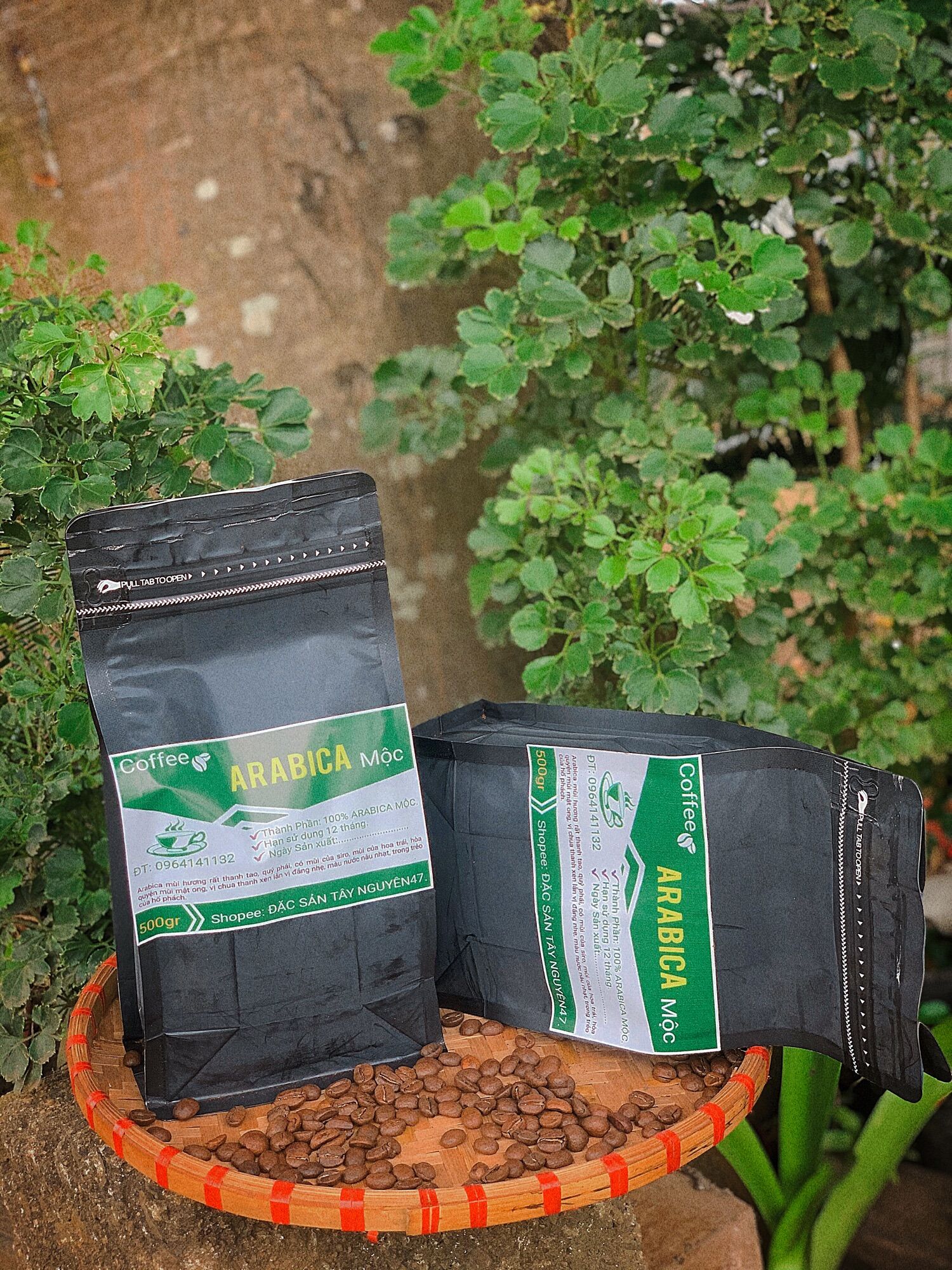 500g_cafe arabica cầu đất chế biến ướt