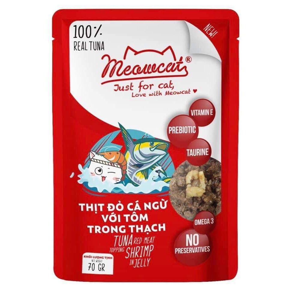 Thức ăn pate cho mèo Meowcat bịch 70gr