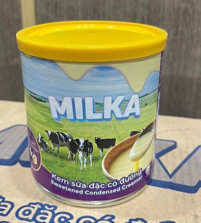 Sữa đặc MILKA - Lon 1kg - Thích hợp pha caffe làm sữa chua sinh tố kem