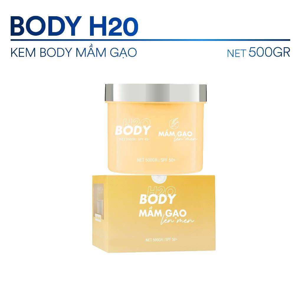 Kem body mầm gạo lên men - kem body h2o dưỡng trắng tặng sữa tắm - mỹ pham sica white - khanhvy2012