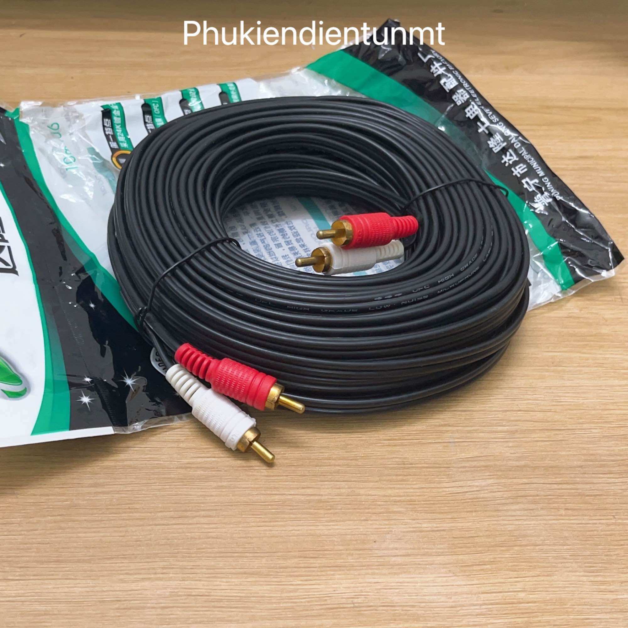 1.8m/3m/5m/10m/20m DÂY AV 2 RA 2 đen tốt