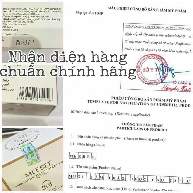 [TẶNG KÈM BÔNG TẮM] Muối tắm thảo dược MEEBEE cao cấp