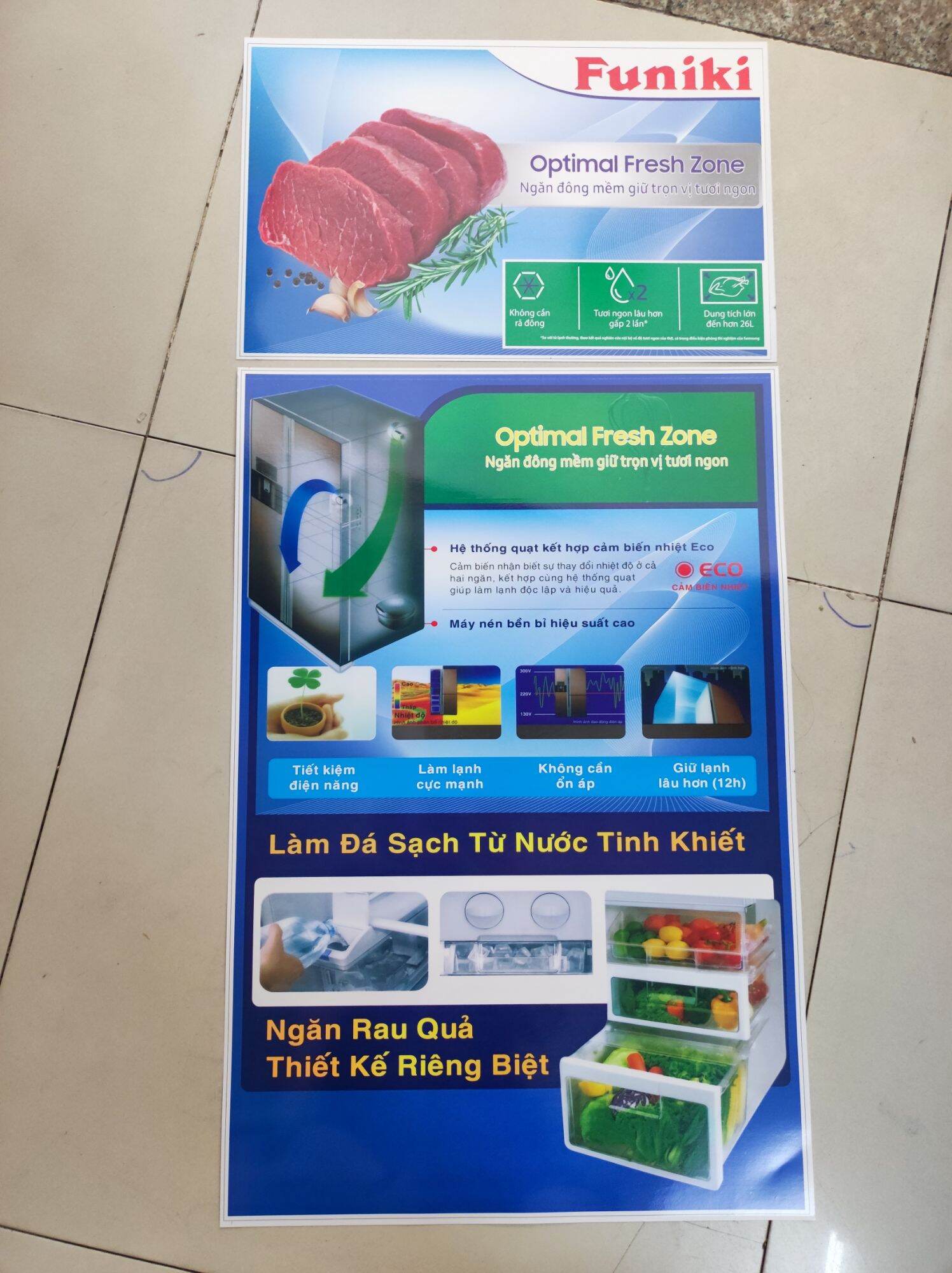 Tem dán tủ lạnh Funiki