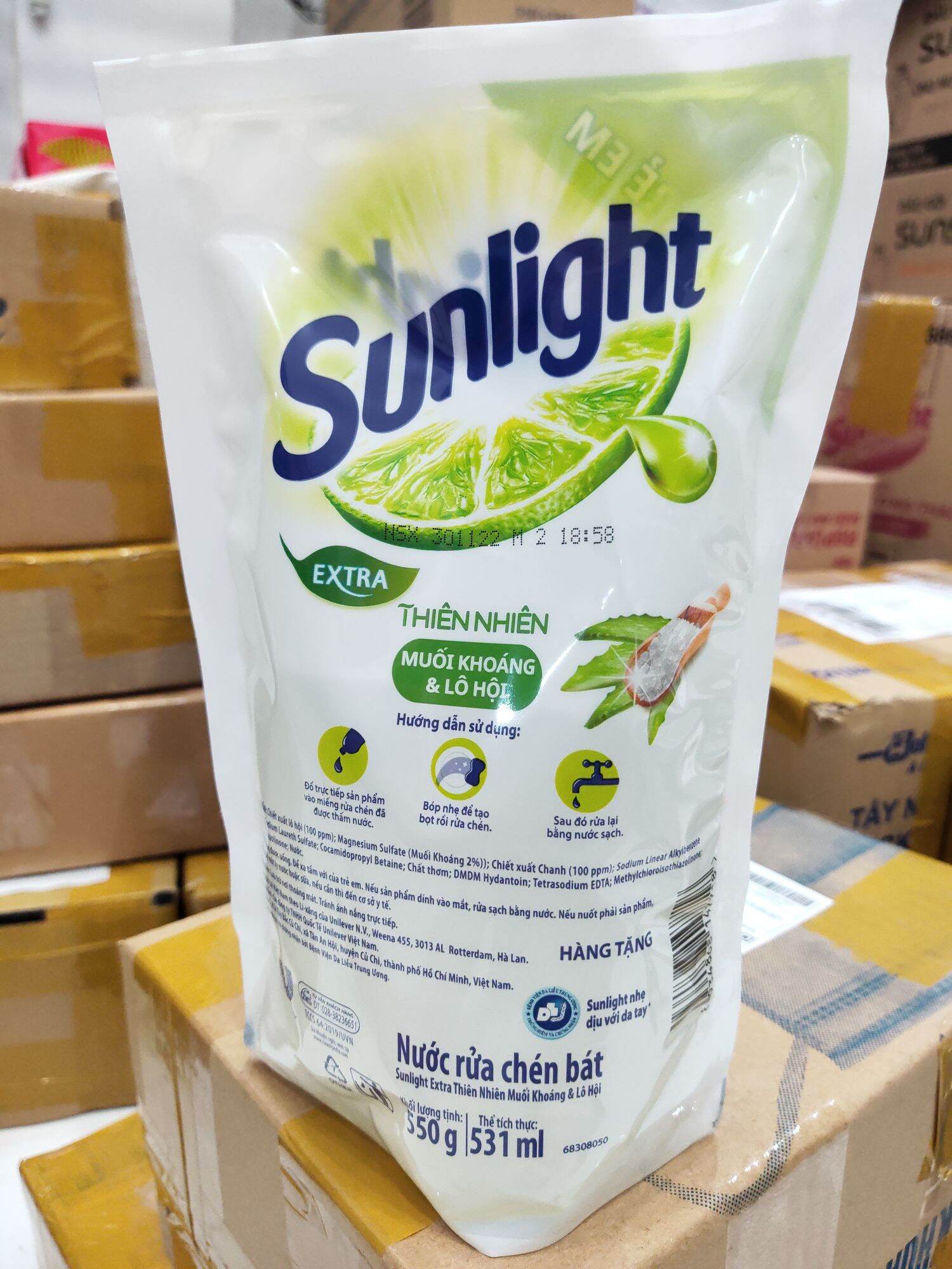 Nước rửa chén sunlight trắng 550g