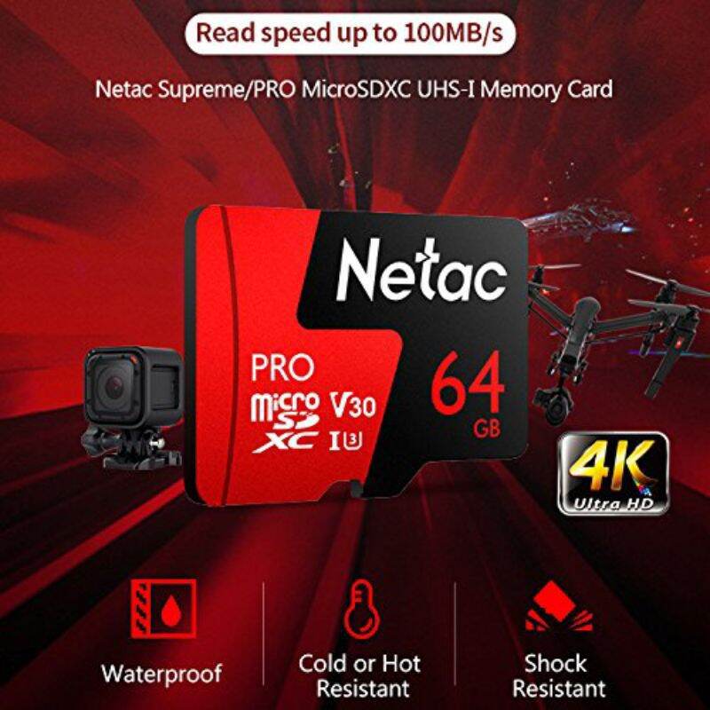 Thẻ nhớ netac 64gb u3 pro micro tf tốc độ cao 98mb/s