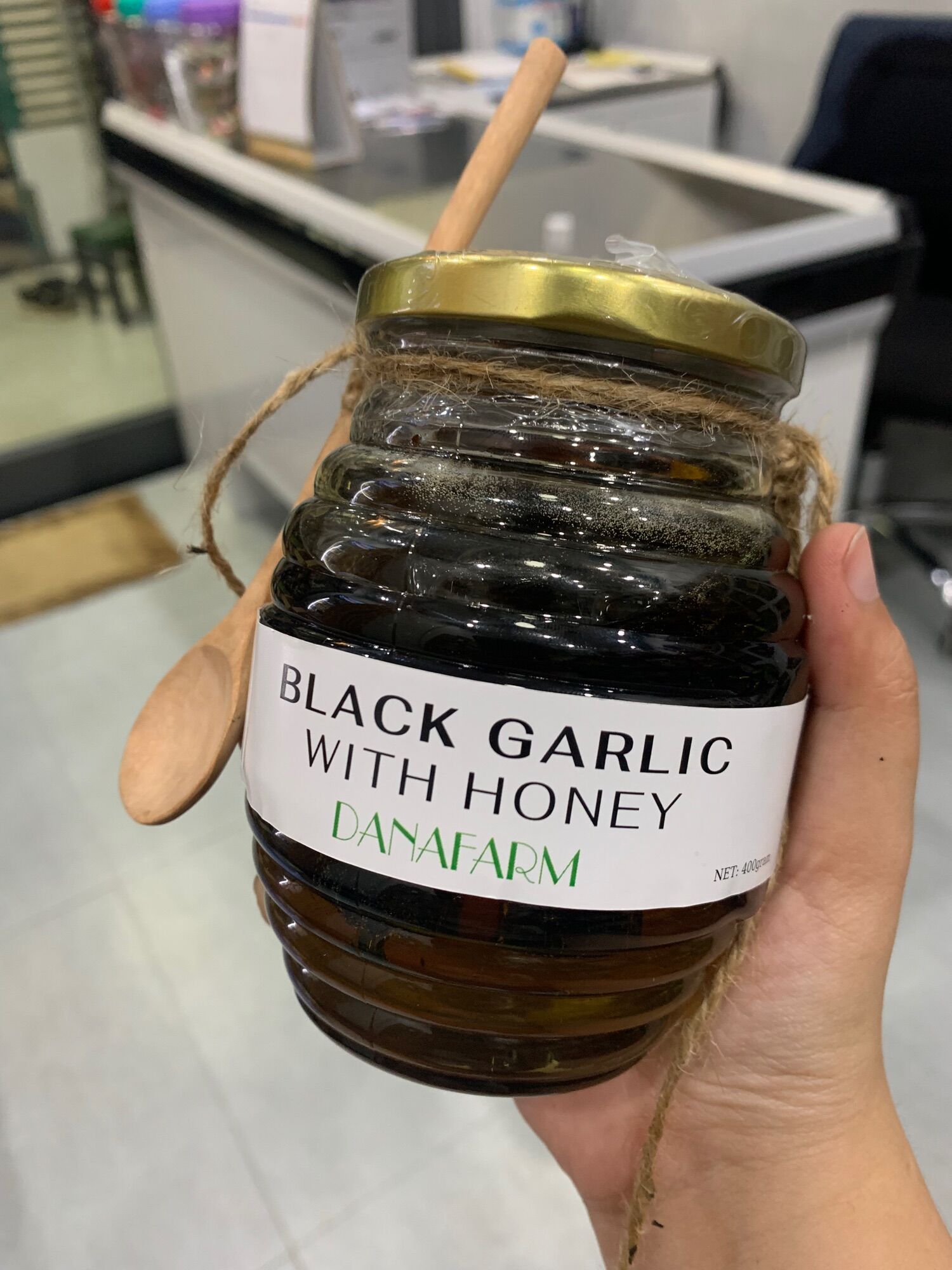#danafarm black garlic with honey - tỏi đen ngâm mật ong 400g