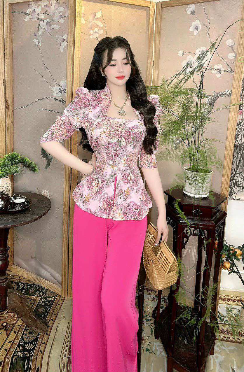 BỘ BÀ BA NỮ HOÀNG ÁO LỤA MANGO CAO CẤP