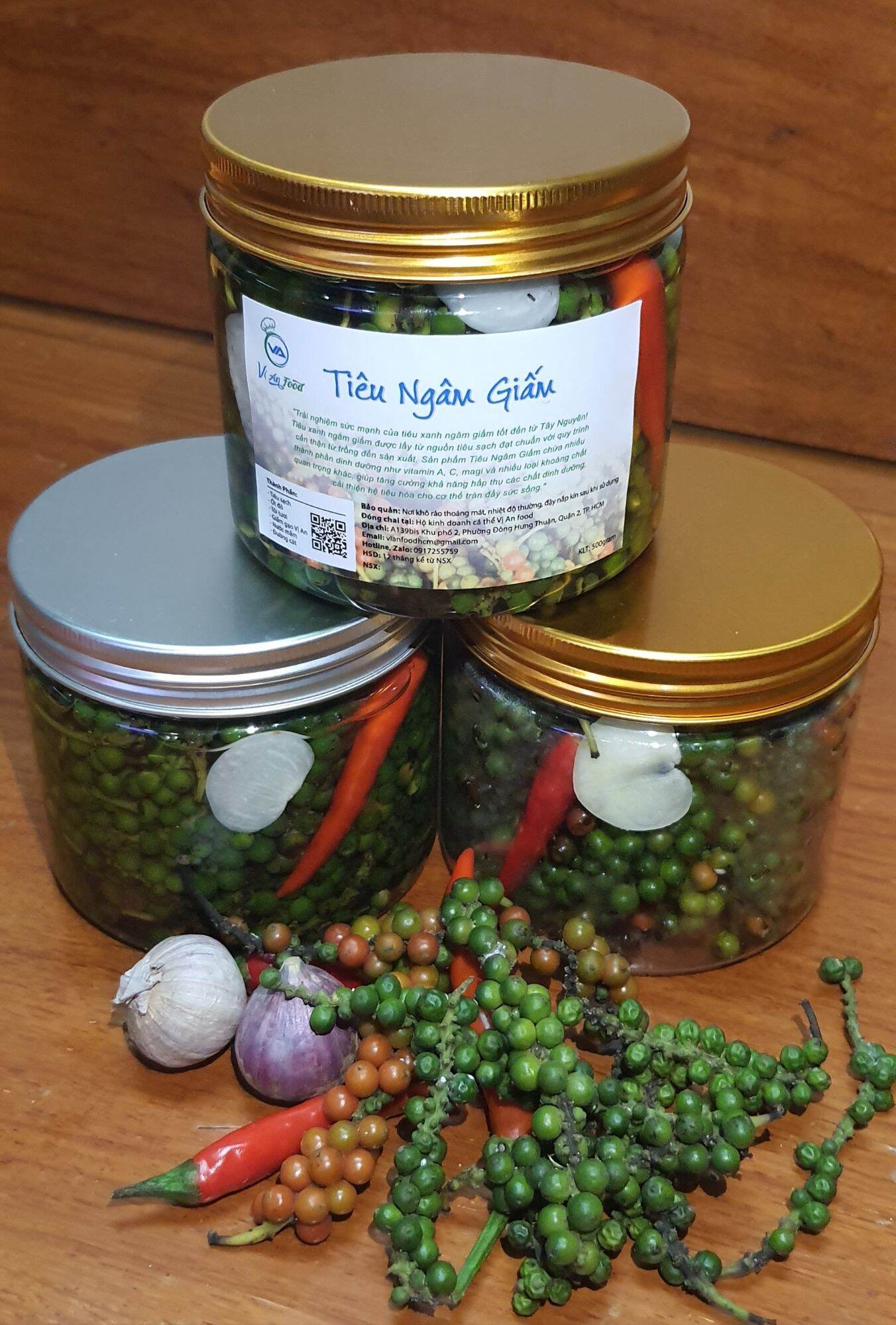 Tiêu Xanh ngâm Giấm (500 gram)