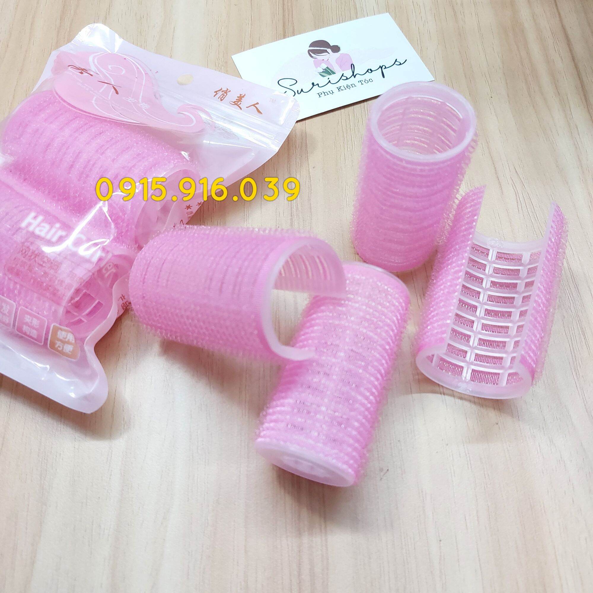 2 Lô Cuốn Tóc, Combo 2 Lô Cuốn Tóc Tự Dính 2 Lớp