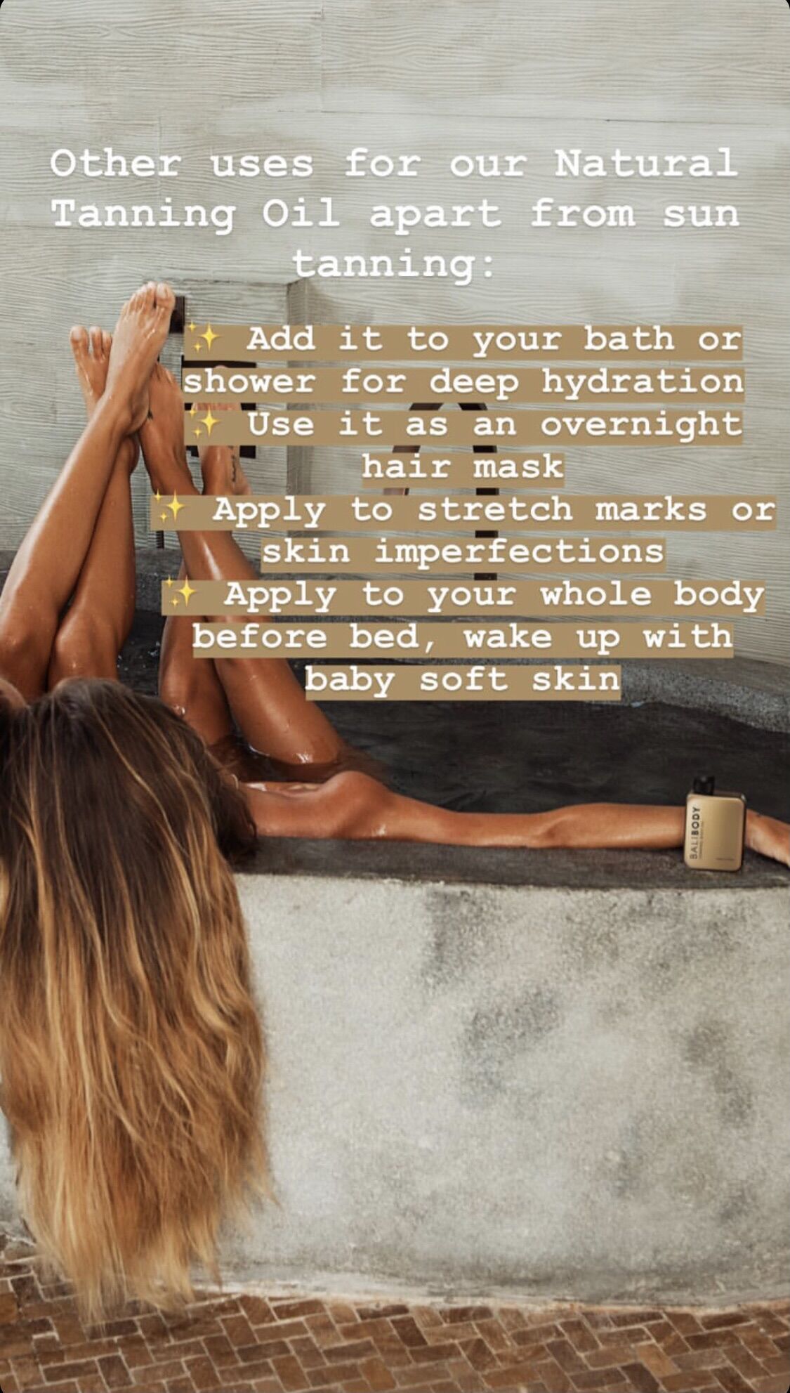 Dầu tắm nắng Bali Body (Bali Body natural tanning oil)
