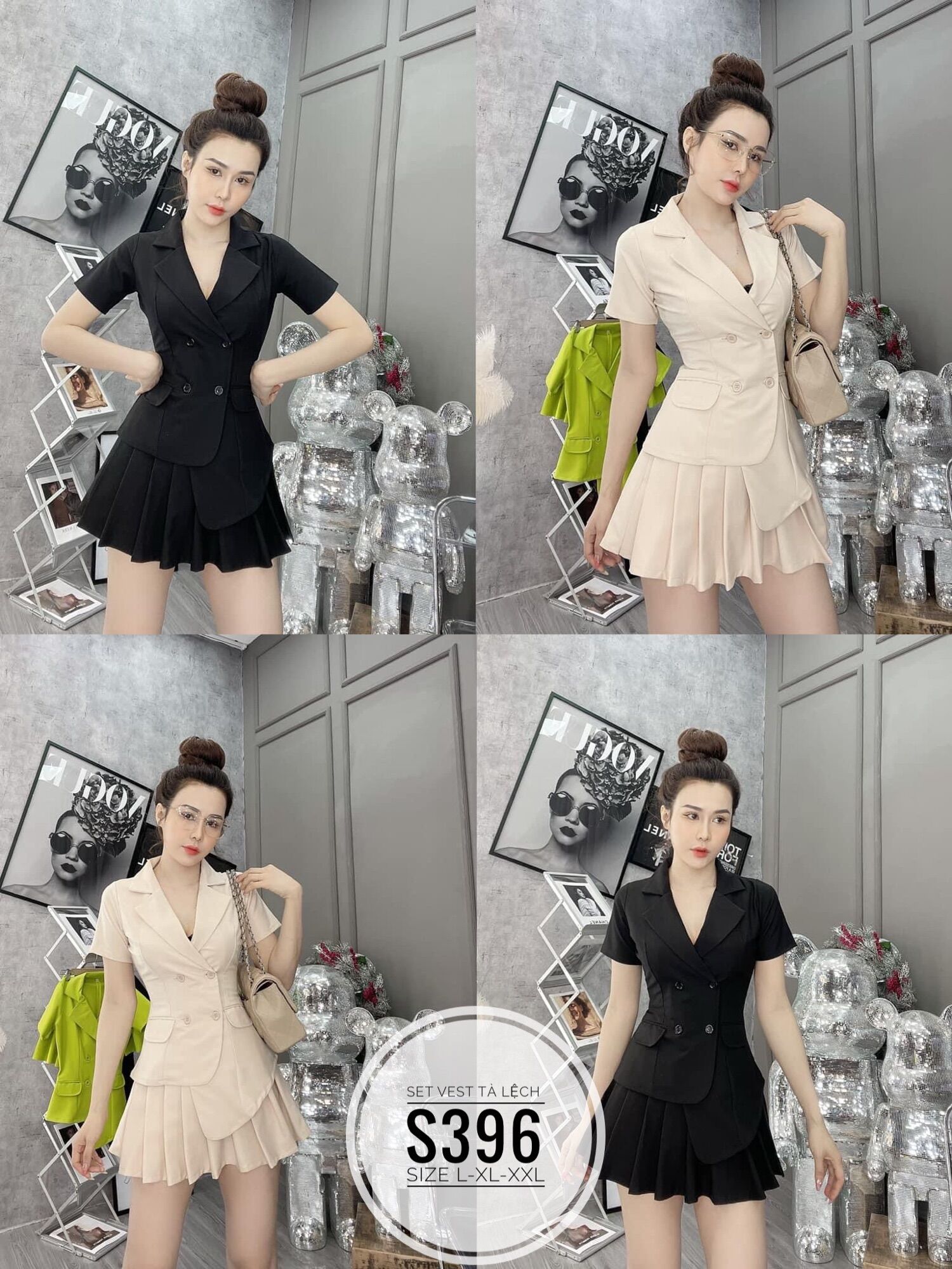 60-90kg Bigsize Set vest tà lệch S396