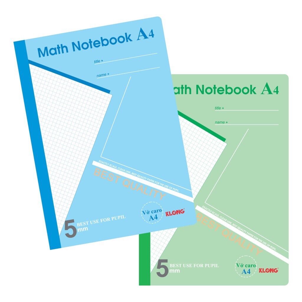 Vở caro klong a4 math notebook - 200 trang; ms 298