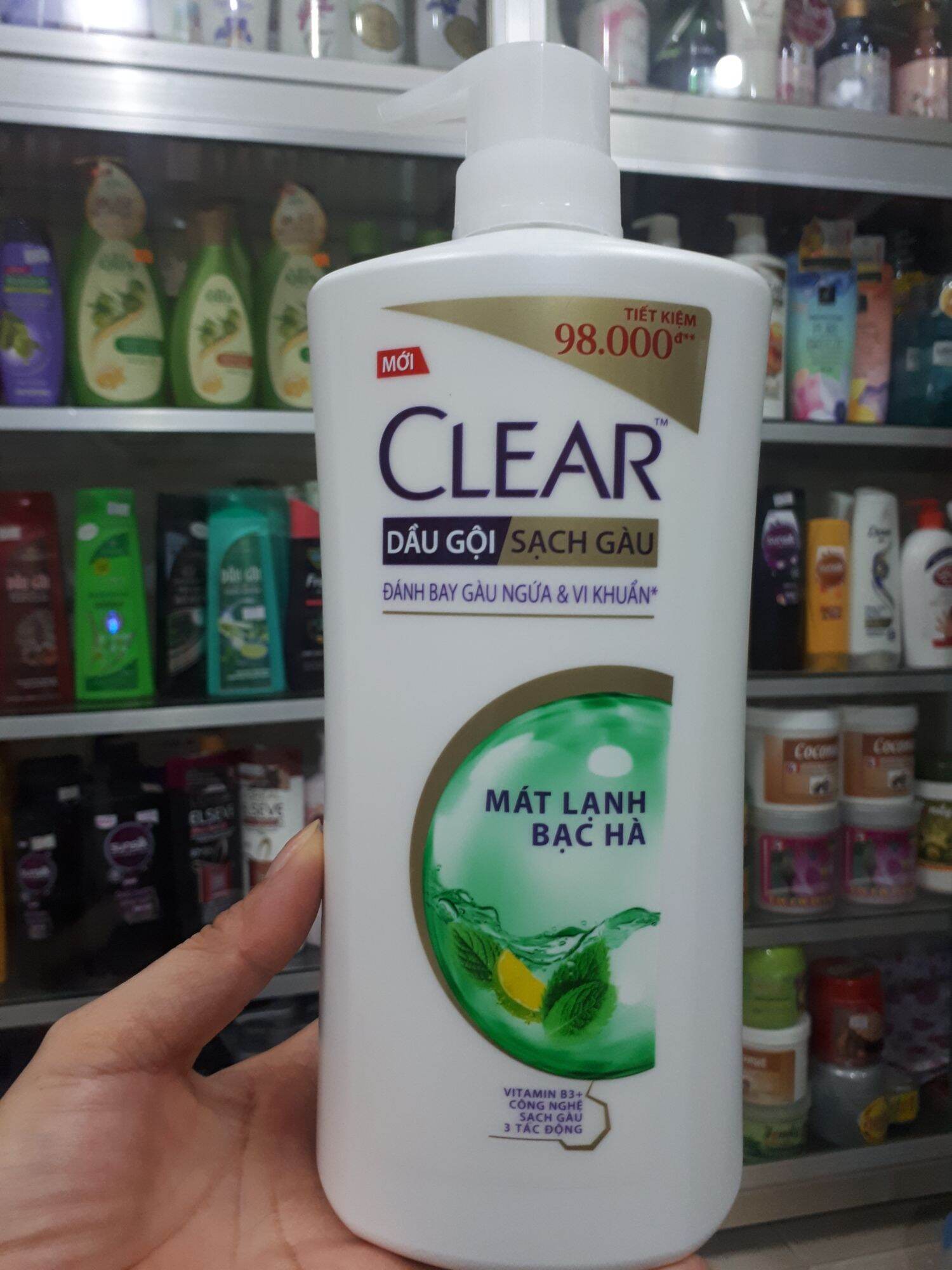 [Hcm]Dầu Gội Loại Sạch Gàu Clear Bạc Hà Mát Lạnh Khổng Lồ 880G!