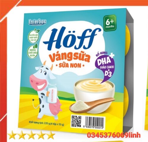 Thùng 48 hộp váng sữa Hoff đủ vị ( óc chó, sữa non, vani, hạt dẻ)
