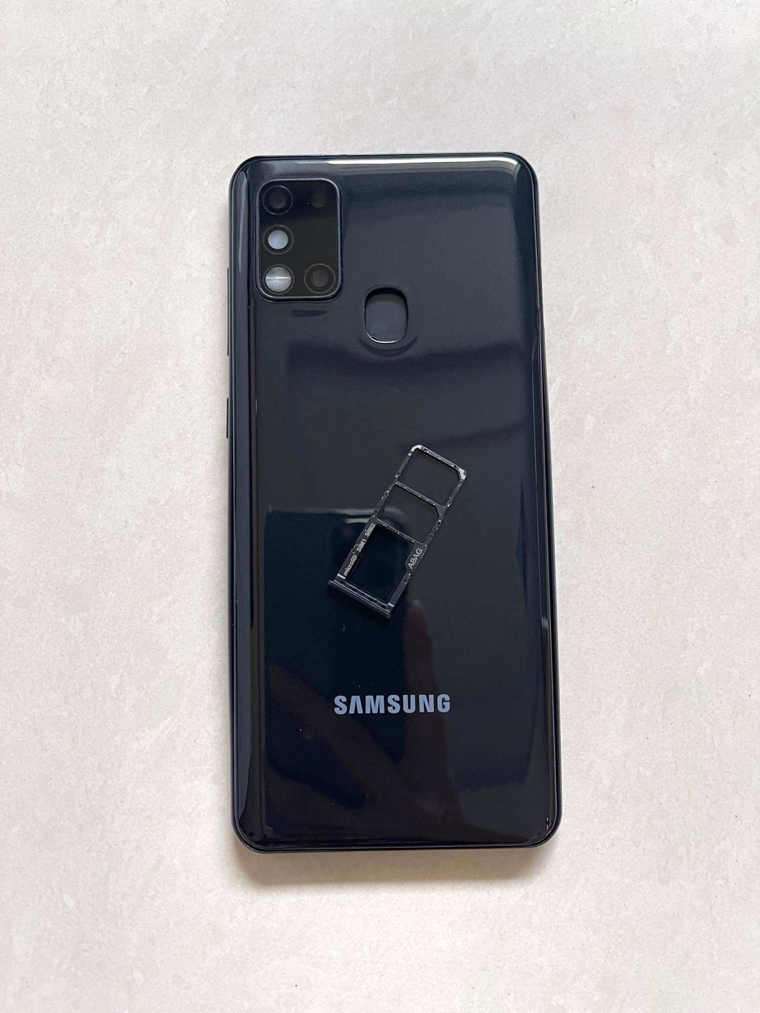 Vỏ bộ Samsung A21s kèm kính camera + khay sim