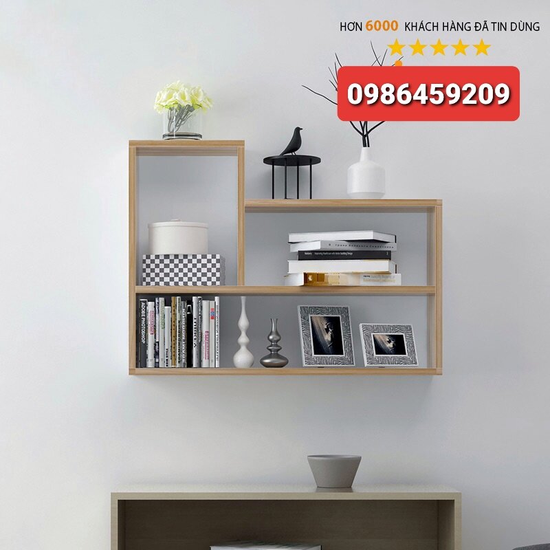 Kệ sách treo tường chữ L,kệ decor trang trí phòng L
