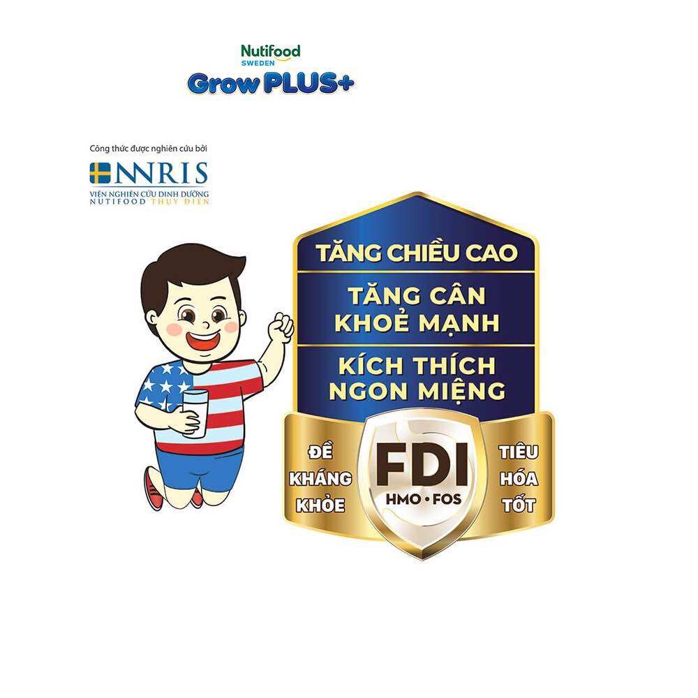 [HSD 10-2025] Sữa Bột Nutifood Growplus Xanh - Hộp 900g