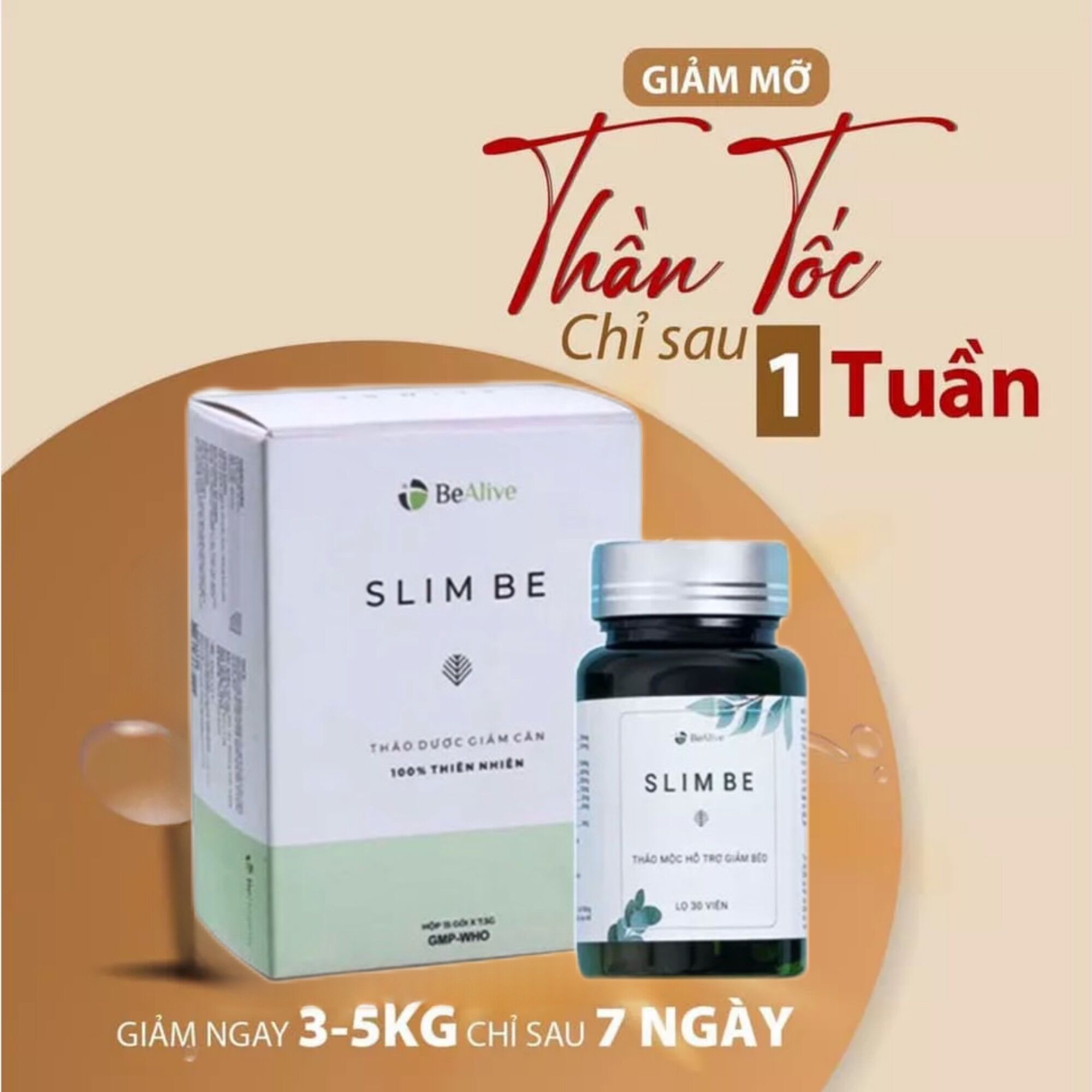 Thảo mộc giảm cân slim be mẫu mới liệu trình 30viên