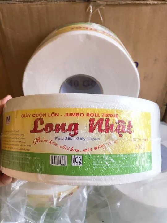 GIẤY VỆ SINH CUỘN LỚN CÔNG NGHIỆP 3 LỚP 700 GRAM-GIẤY CUỘN TRẮNG