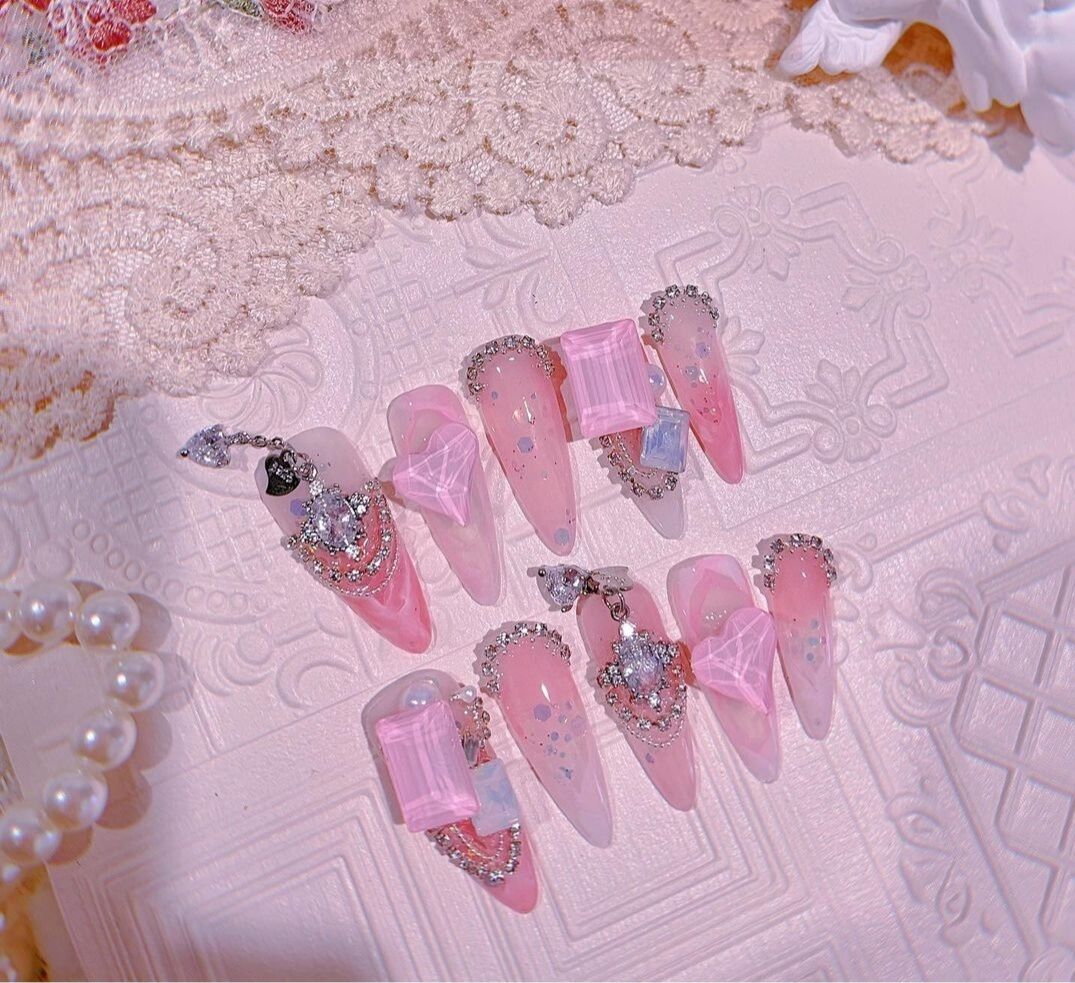 Nailbox thiết kế màu thạch xanh mắt mèo H93
