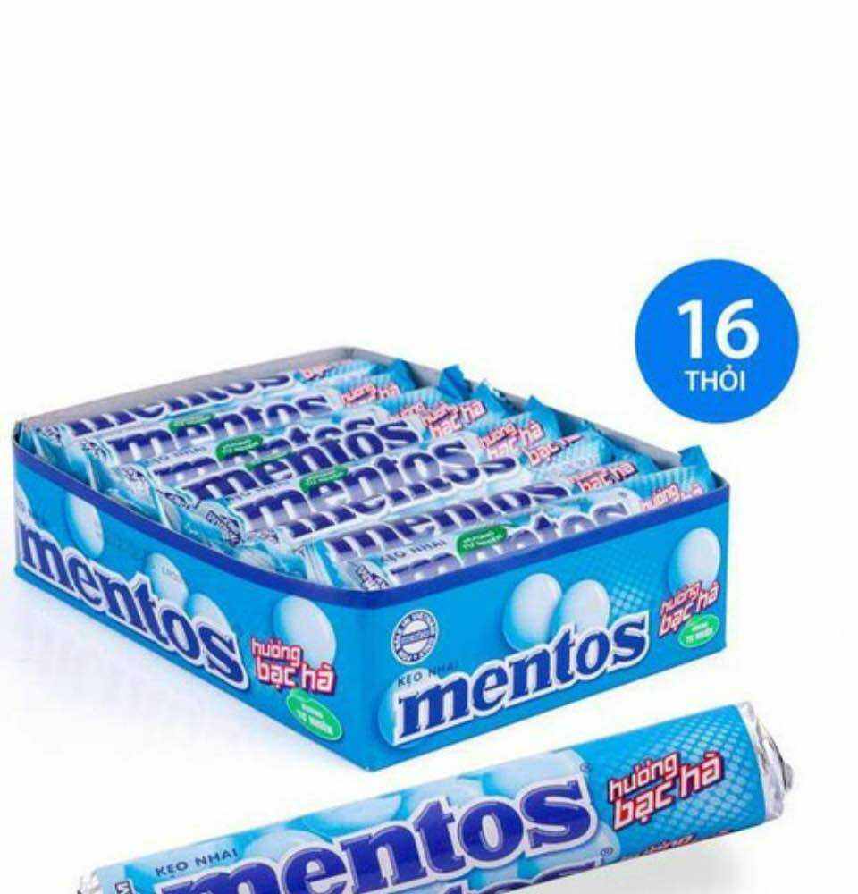 Hộp kẹo Thỏi Mentos Bạc Hà 16 Thỏi