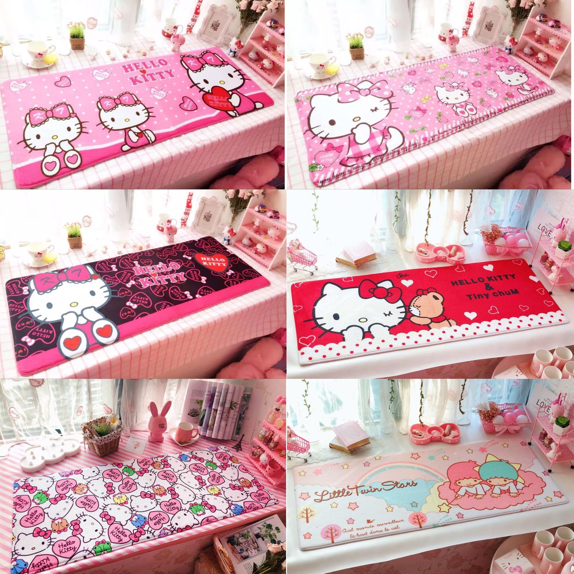 Thảm bông size 45*120cm HELLO KITTY