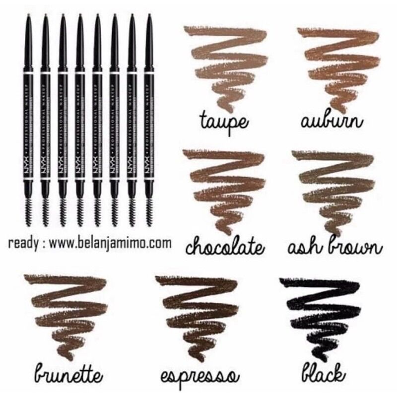 [NYX] [Có sẵn, nhìu màu] Chì kẻ mày siêu mảnh NYX Micro Brown Pencil