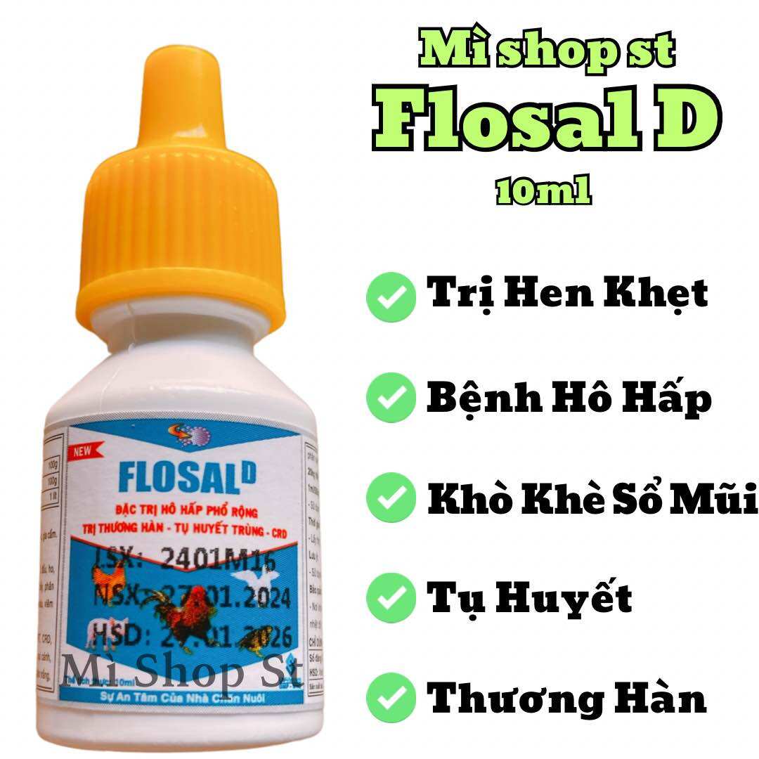Flosal d lọ 10ml cho gà, khò khè, sổ mũi