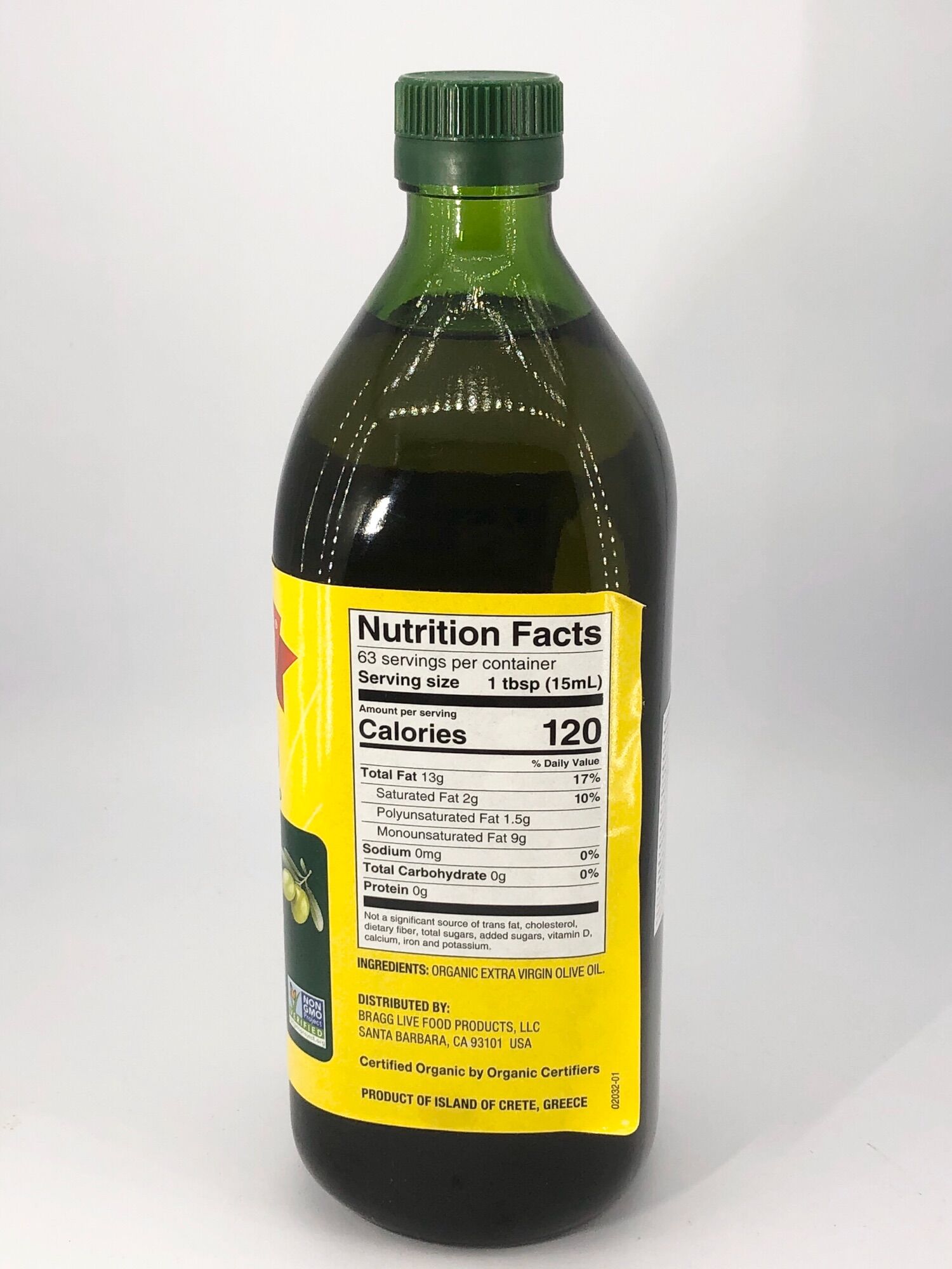 Dầu Oliu ép lạnh hữu cơ Bragg 946ml