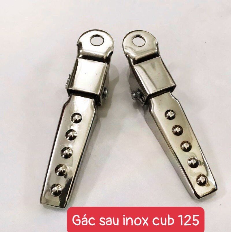 GÁC CHÂN SAU CUB 125 , CD, CUB 81 INOX