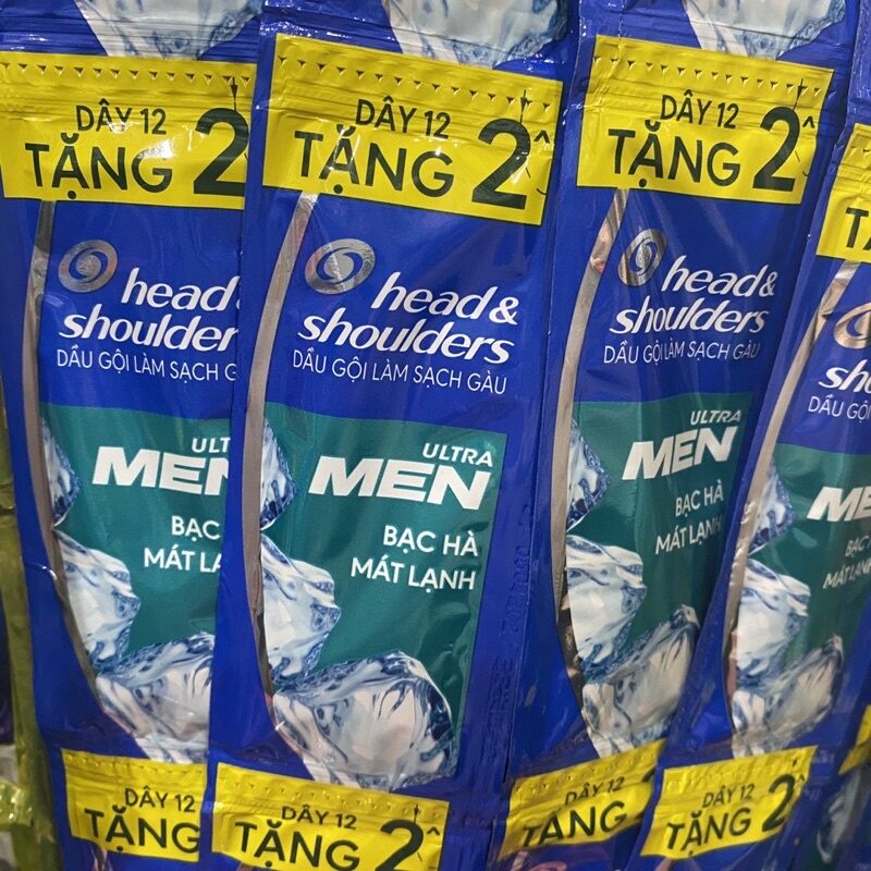 Dây dầu gội Head&Shoulder men bạc hà 12 gói