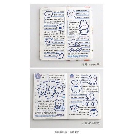 Set Nhãn Dán Sticker Trong Suốt Chống Thấm Nước