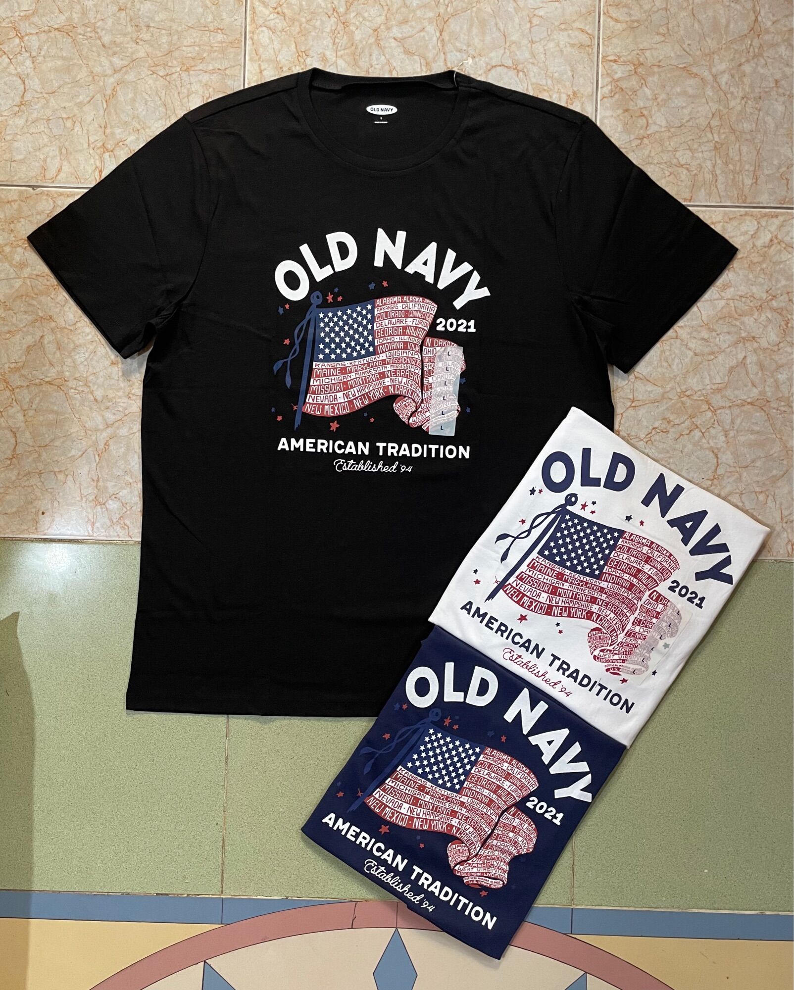 Áo old navy dư xịn nam nữ unisex đen size l