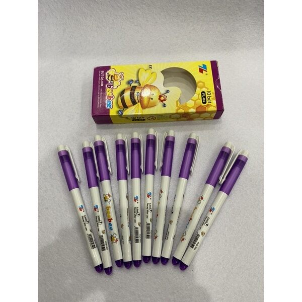 Hộp 10 bút mực tím bebe cho học sinh