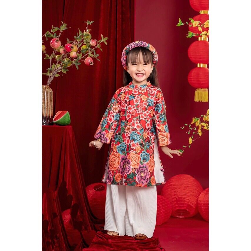 Áo dài bé gái Tết