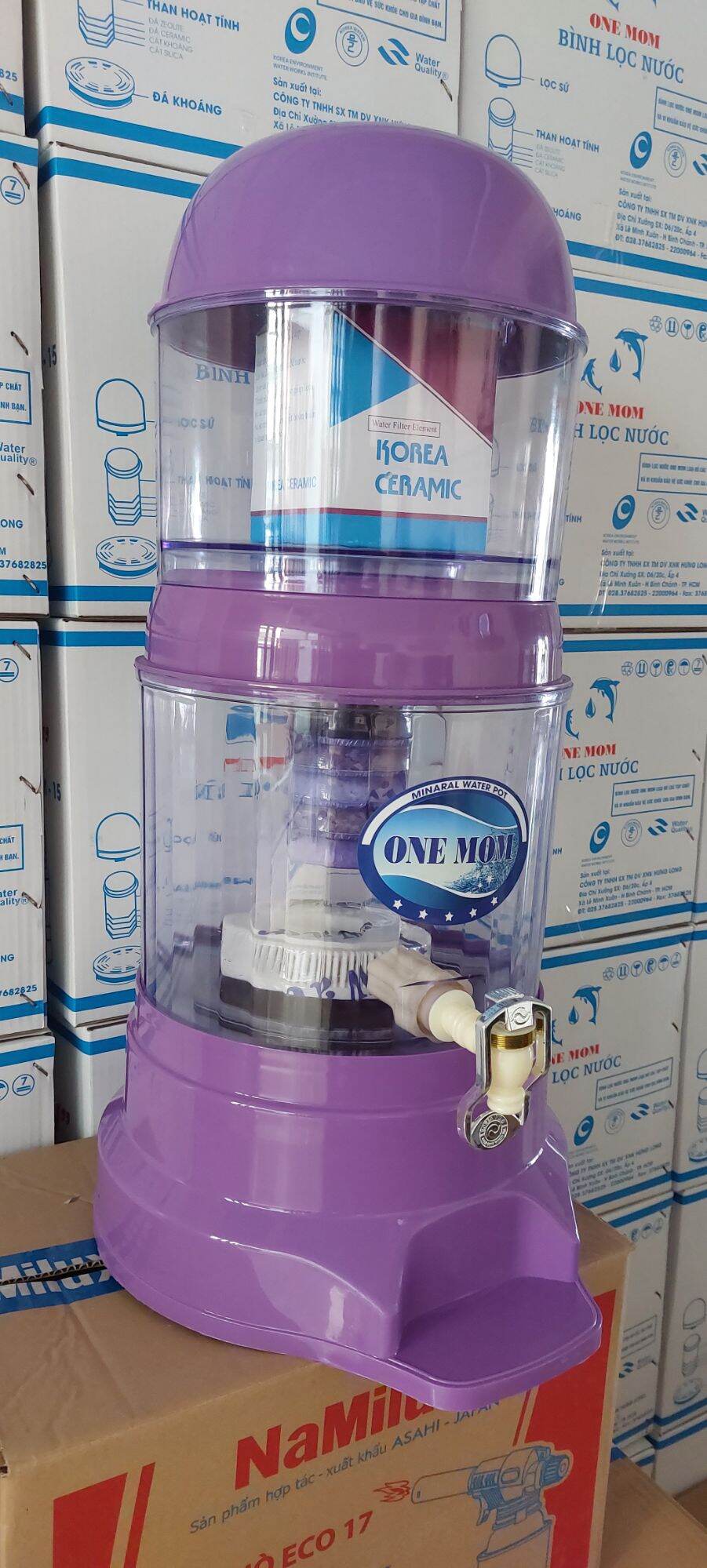 Bình lọc nước gia đình màu tím tốt