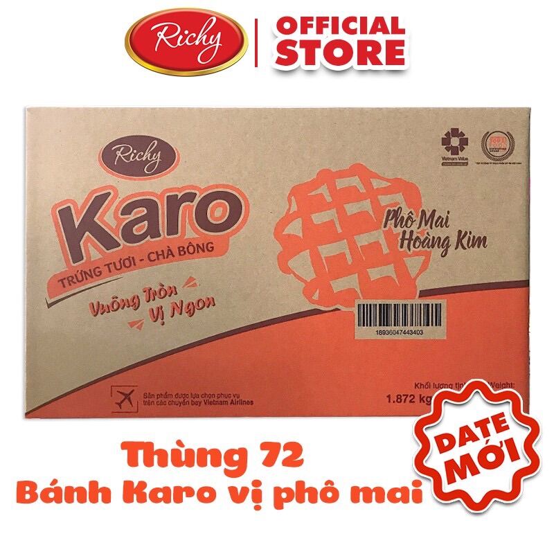 THÙNG 72 CÁI BÁNH KARO TƯƠI HOÀNG PHÔ MAI RICHY