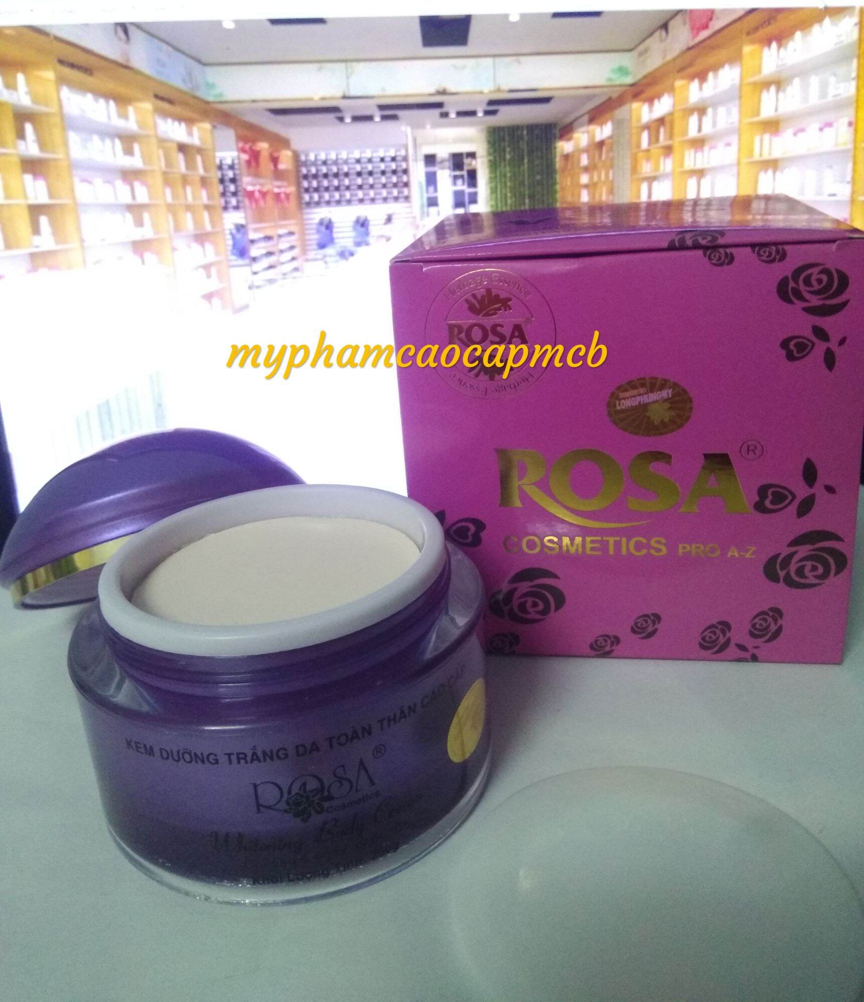 KEM BODY TRẮNG DA ROSA TÍM VIP 250G