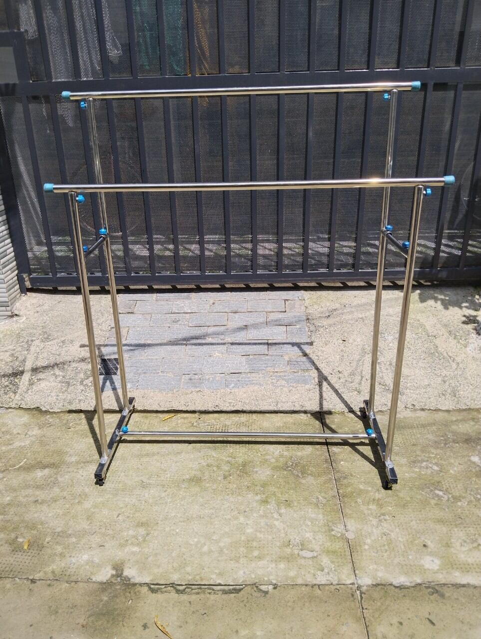 sào đôi phơi đồ inox có bánh xe phi 22
