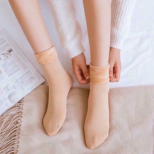 Sét 10 đôi tất nỉ lót lông giữ ấm