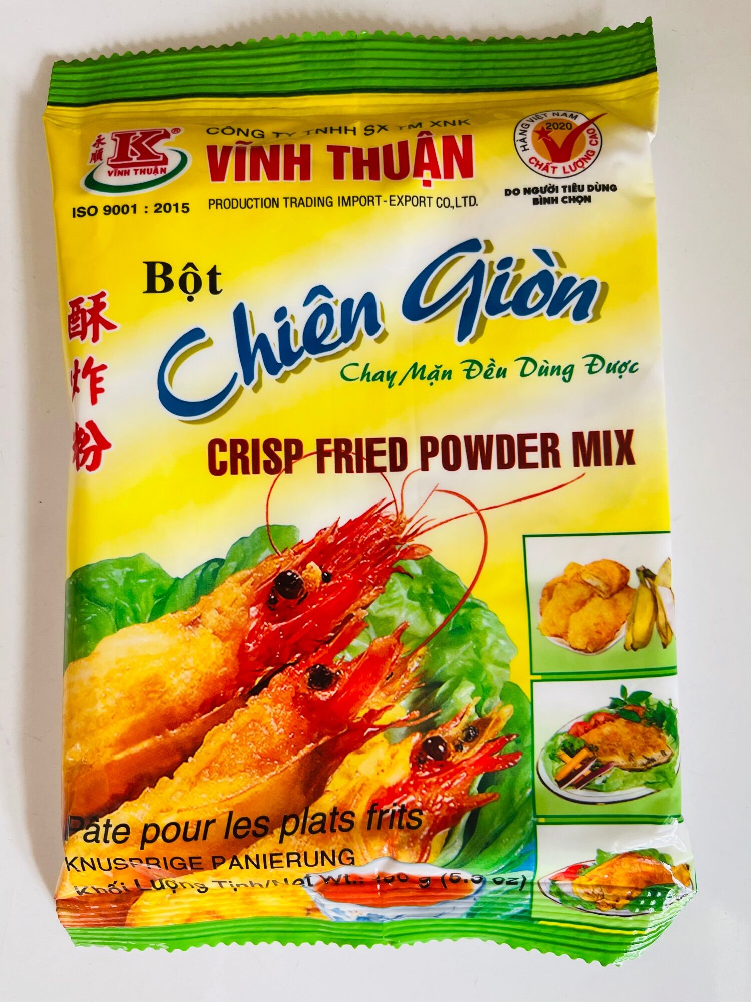 2 GÓI BỘT CHIÊN GIÒN VĨNH THUẬN LOẠI 150GR