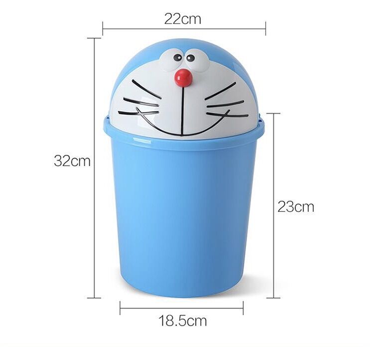 [Freeship MAX] Thùng rác 3D Doremon Doraemon - HelloKitty PR