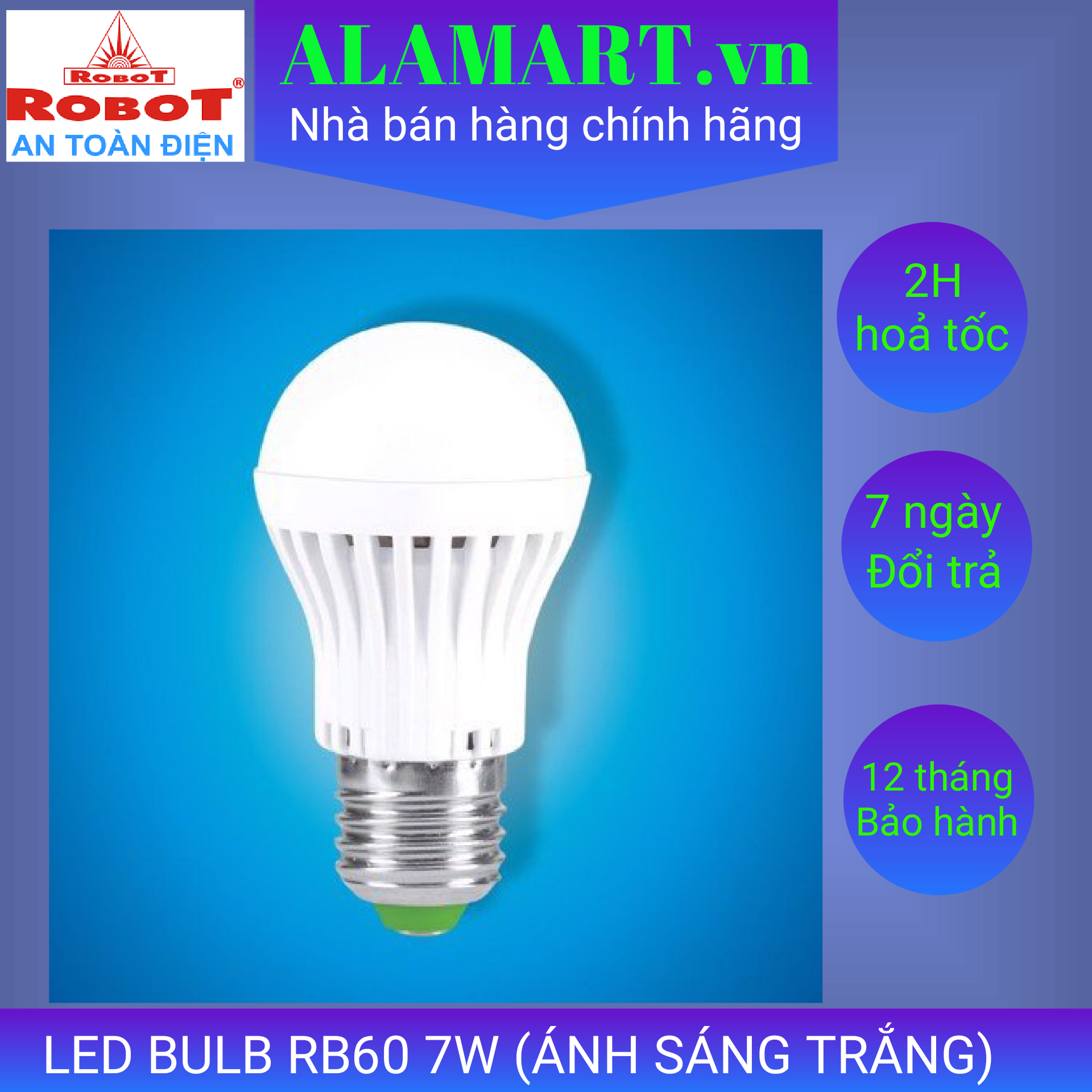 Bóng đèn led bulb robot rb60 7w