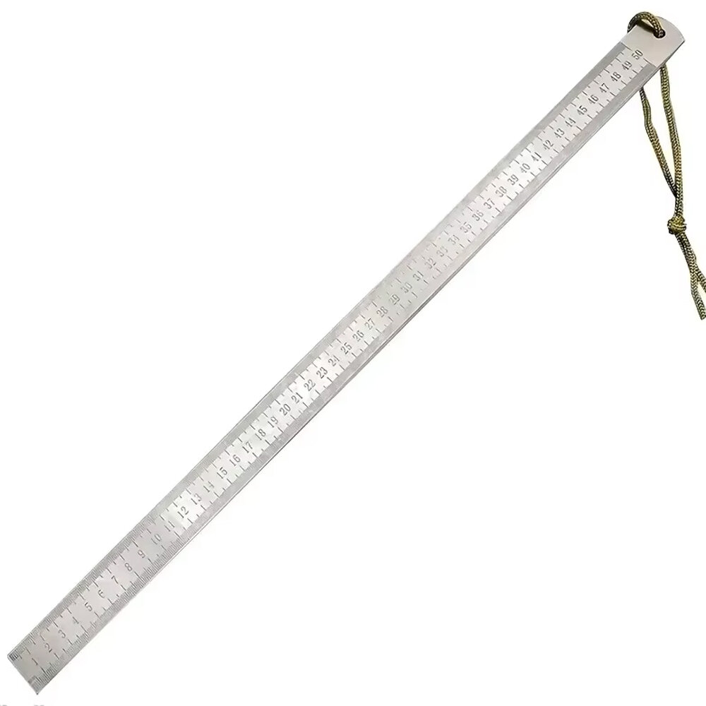 Thước kẻ thép Deli 53cm dày 5mm – Chống gỉ nhỏ gọn tiện lợi cao cấp
