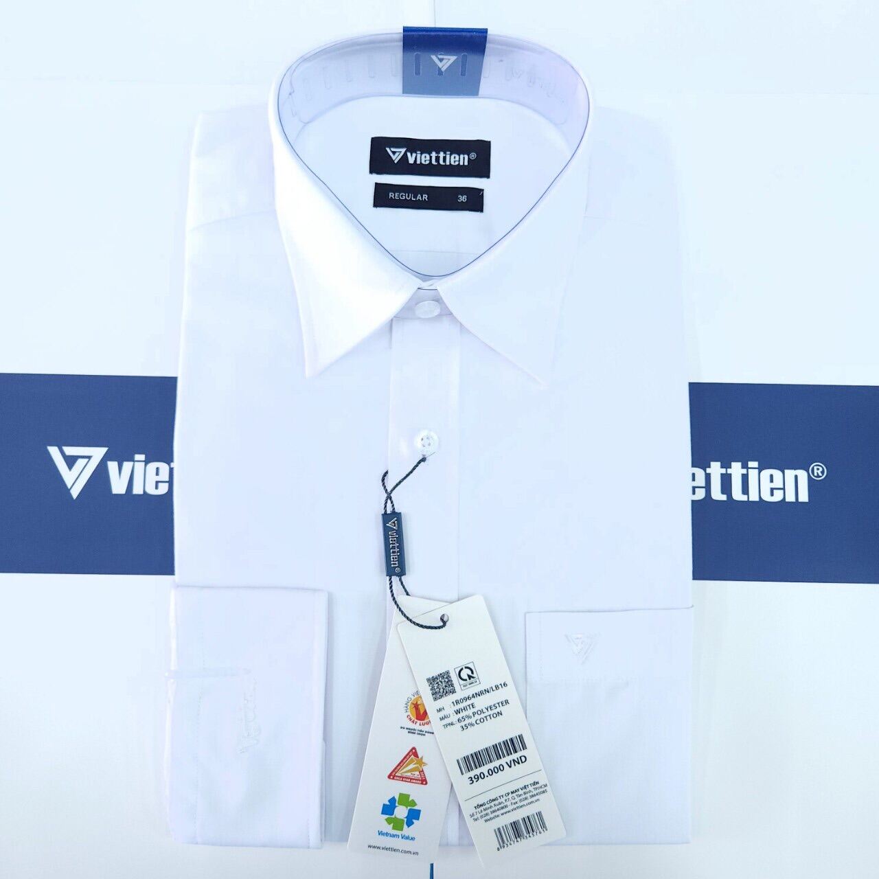 việt tiến - áo sơ mi trắng tay dài - tay ngắn phom rộng