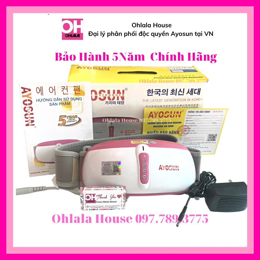 Đai masssage Bụng 𝗔𝗬𝗢𝗦𝗨𝗡 Hàn Quốc Chính Hãng - đại lý Ohlala House bán