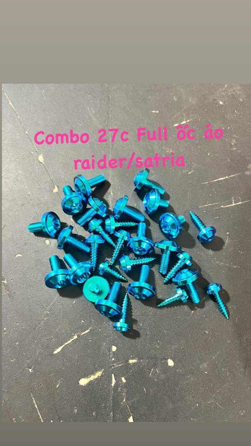 Combo ốc Titan Gr5  bắt full dàn áo các dòng xe cực đẹp.