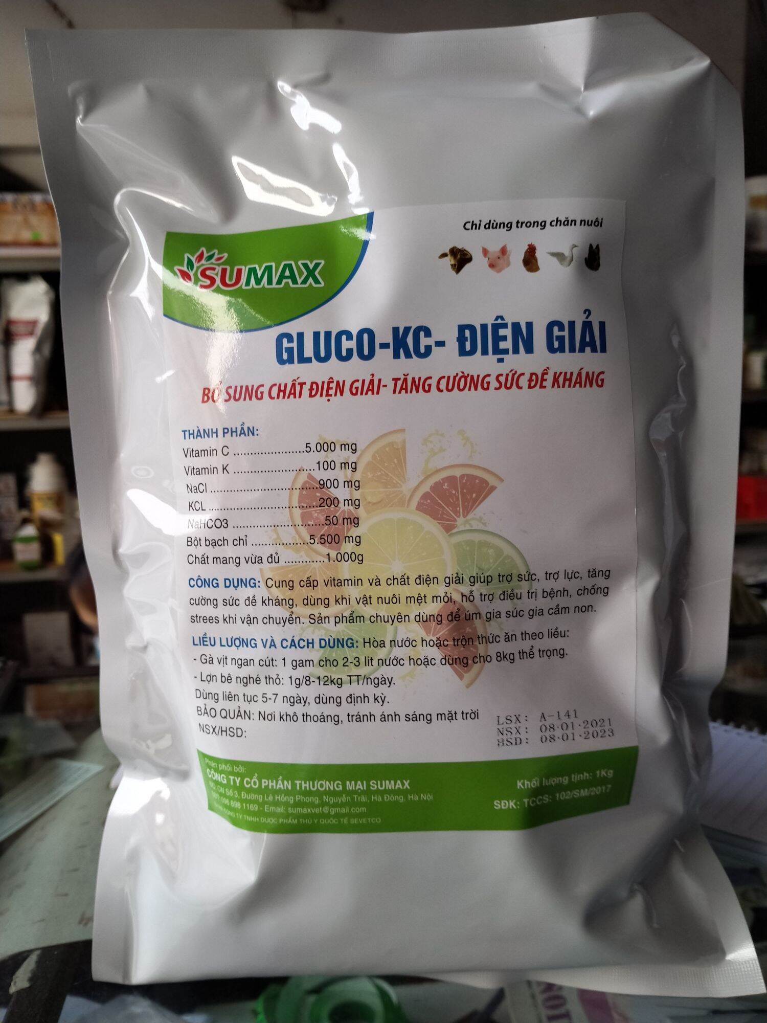 Điện giải gluco kc 1kg /gói